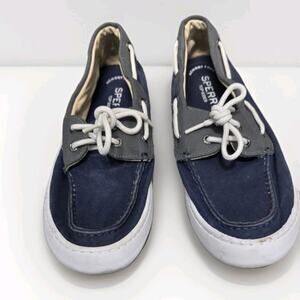 Sperry Top-Sider 2 Eye Boat Shoes Halyard, Blue & White, Mens Size 10 M
